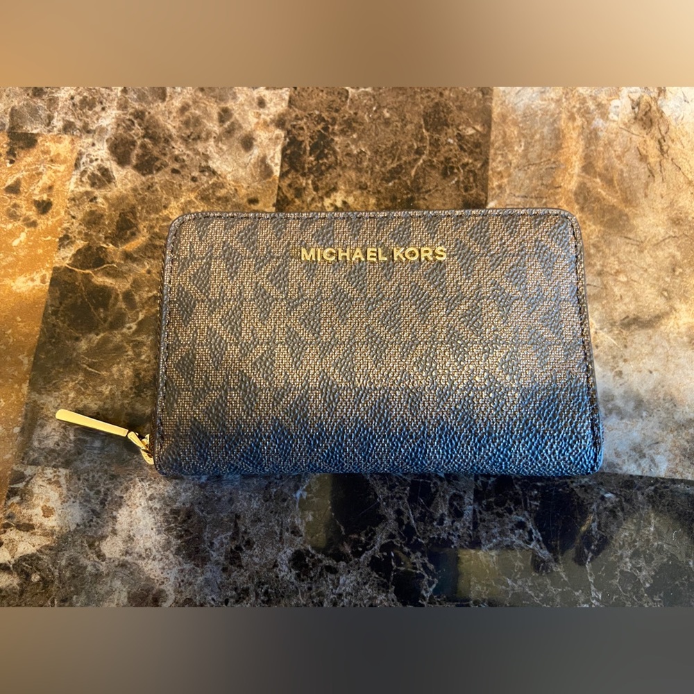 Michael Kors Card Case Wallet Brown